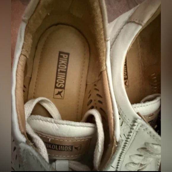 PIKOLINOS Women's Mesina Lace up Nata Cream Lather Shoes Size 7.5-8/38 - Picture 4 of 16